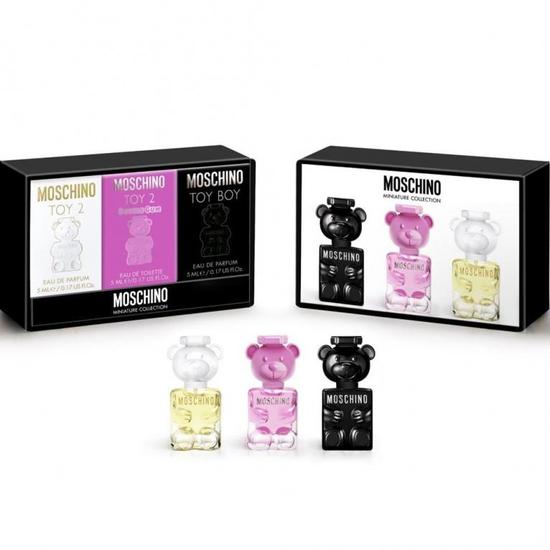 Moschino Toy Mini Trio Gift Set (2 x Eau De Parfum Spray 5ml + 1 x Eau De Toilette Spray 5ml) - Fragrance London