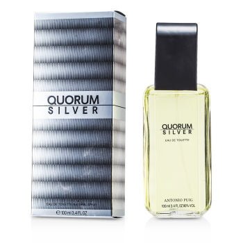 Puig Quorum Silver Eau De Toilette Spray 100ml - Fragrance London