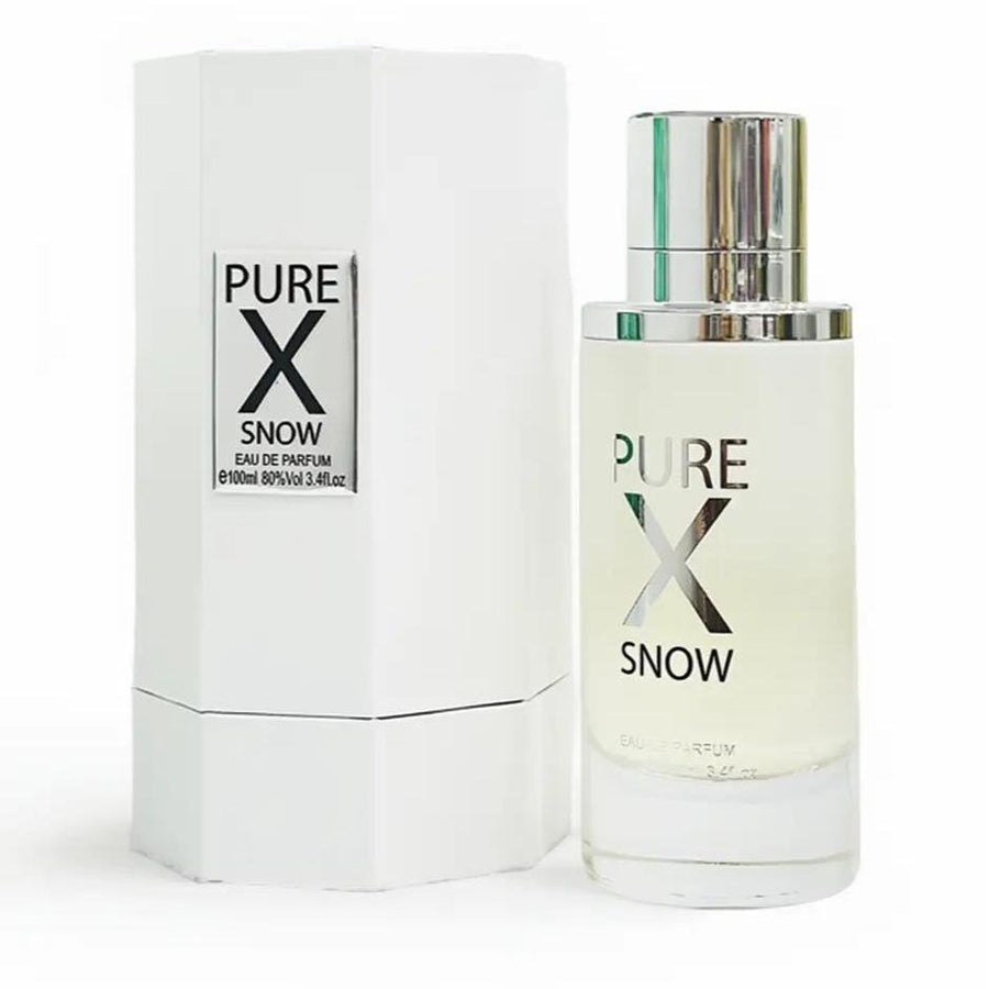 Pure X Snow Eau De Parfum Spray 100ml - Unisex Perfume with Grapefruit Notes - Fragrance London