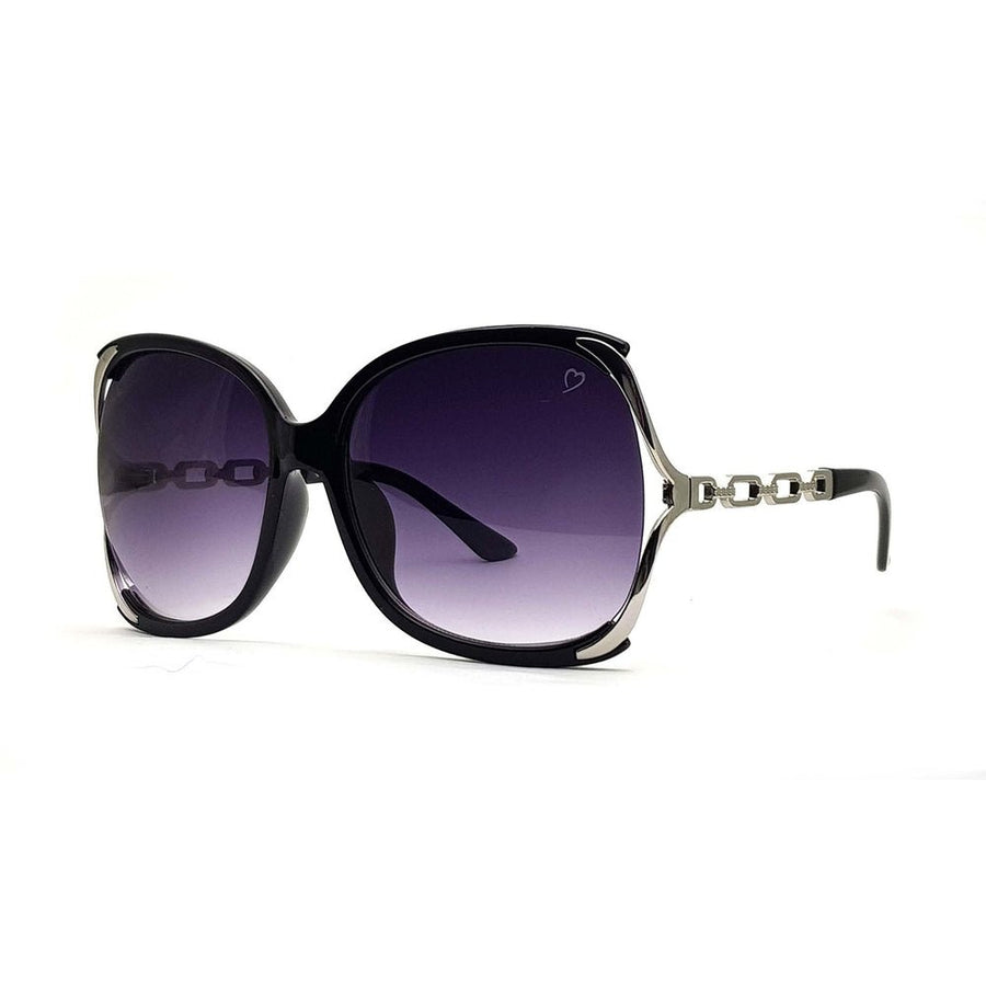 Ruby Rocks 'Cherry' Oversized Sunglasses In Black - Fragrance London