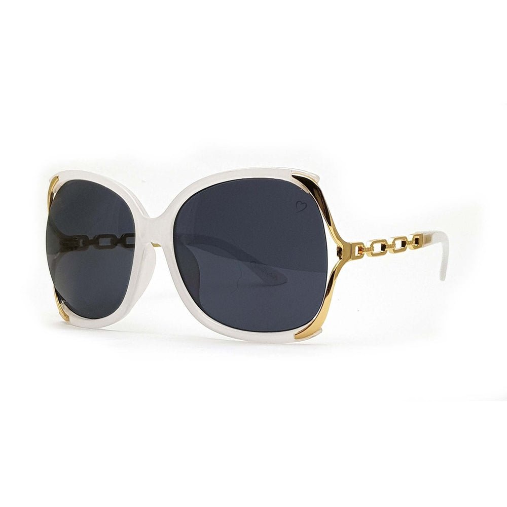 Ruby Rocks 'Cherry' Oversized Sunglasses In Crystal - Fragrance London