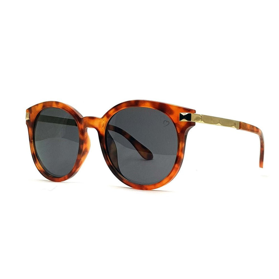 Ruby Rocks 'Chloe Tegan' Round Sunglasses In Tortoiseshell - Fragrance London