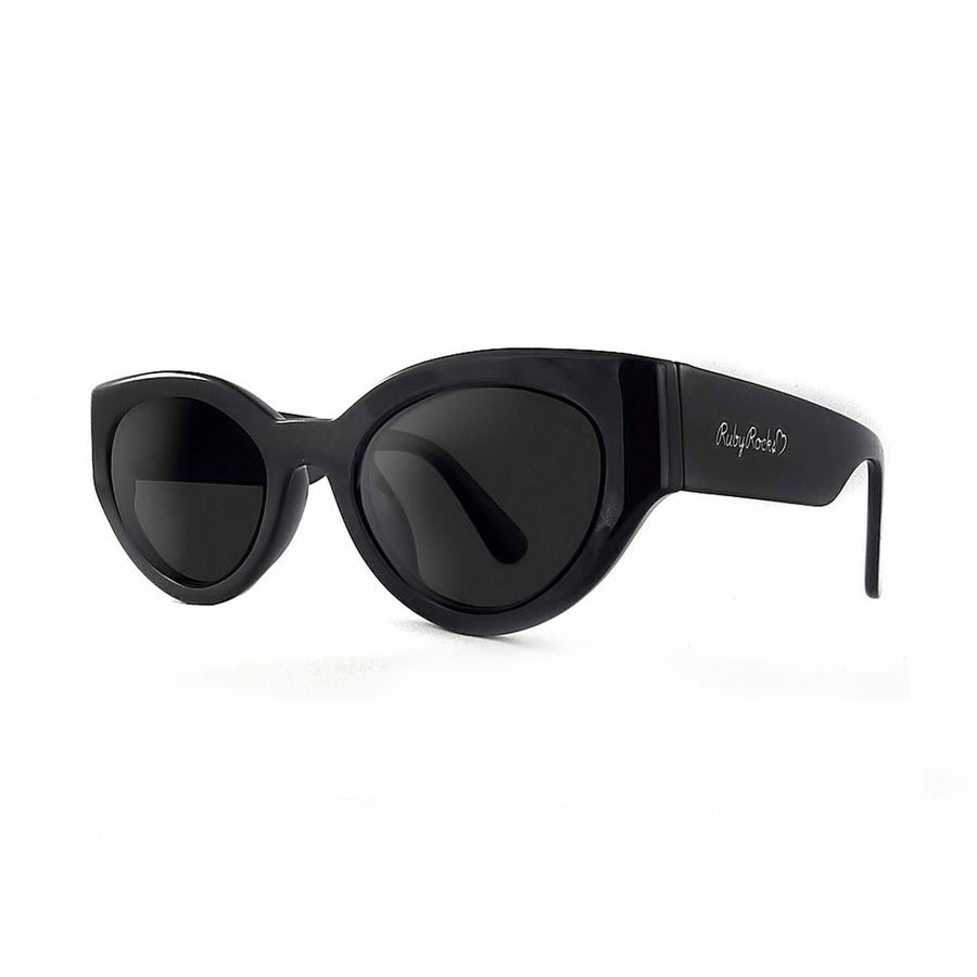 Ruby Rocks Chunky 'Zante' Cateye Sunglasses in Black RR44 - 2 - Fragrance London