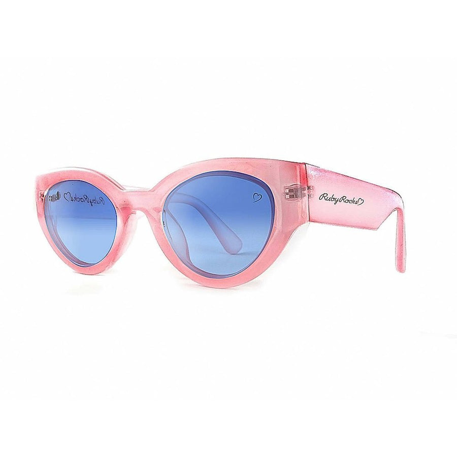 Ruby Rocks Chunky 'Zante' Cateye Sunglasses in Pink RR44 - 3 - Fragrance London
