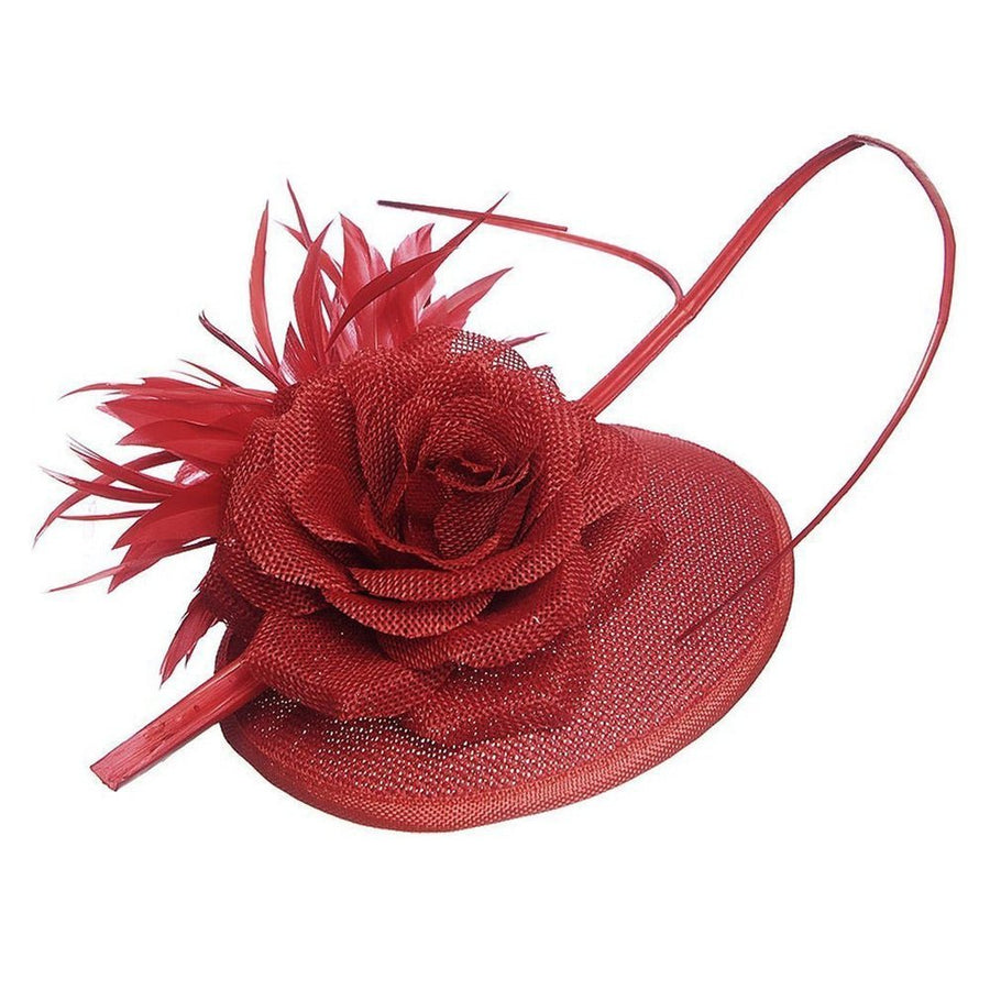 Ruby Rocks Cruz Fascinator - Red - Fragrance London