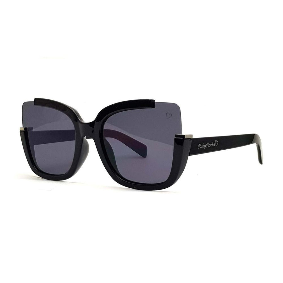 Ruby Rocks 'Elizabeth' Square Sunglasses In Black - Fragrance London