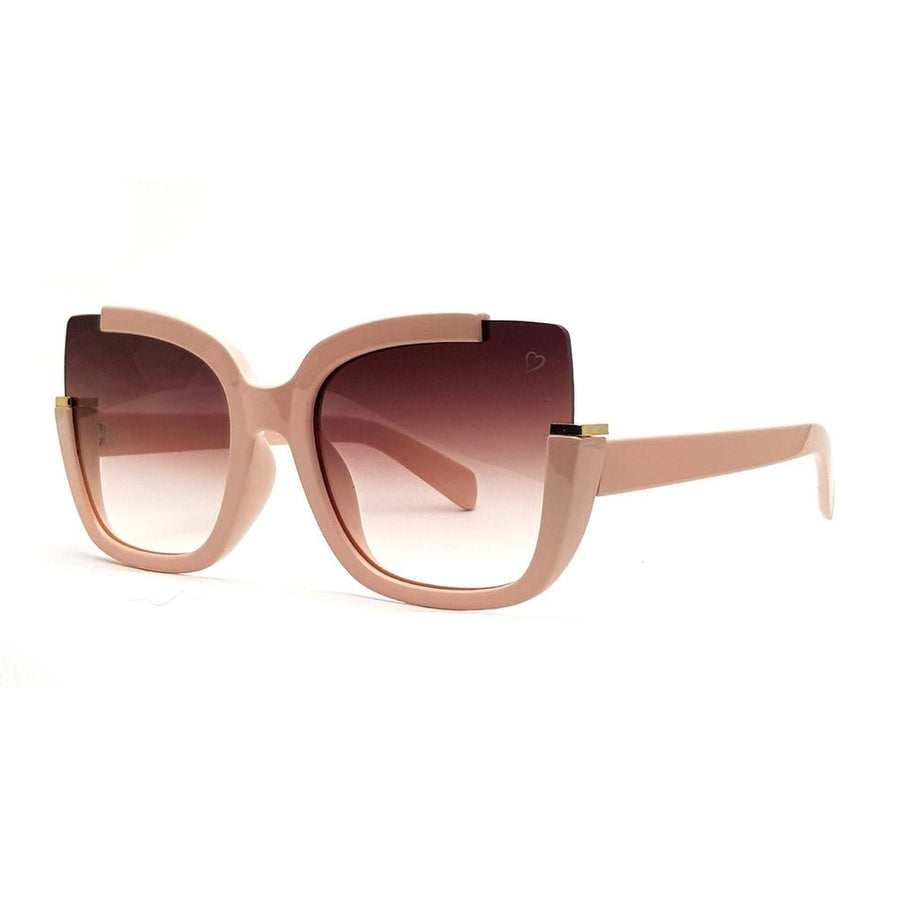 Ruby Rocks 'Elizabeth' Square Sunglasses In Pink - Fragrance London