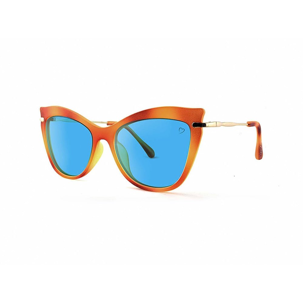 Ruby Rocks Faceted 'Ischia' Cateye Sunglasses With Metal Temples - Fragrance London