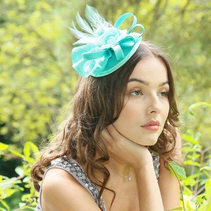Ruby Rocks Judeen Fascinator - Mint - Fragrance London