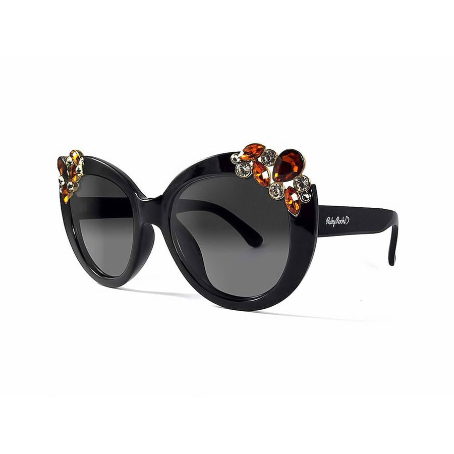 Ruby Rocks Ladies 'Dubai' Gem Detail Sunglasses In Black - Fragrance London