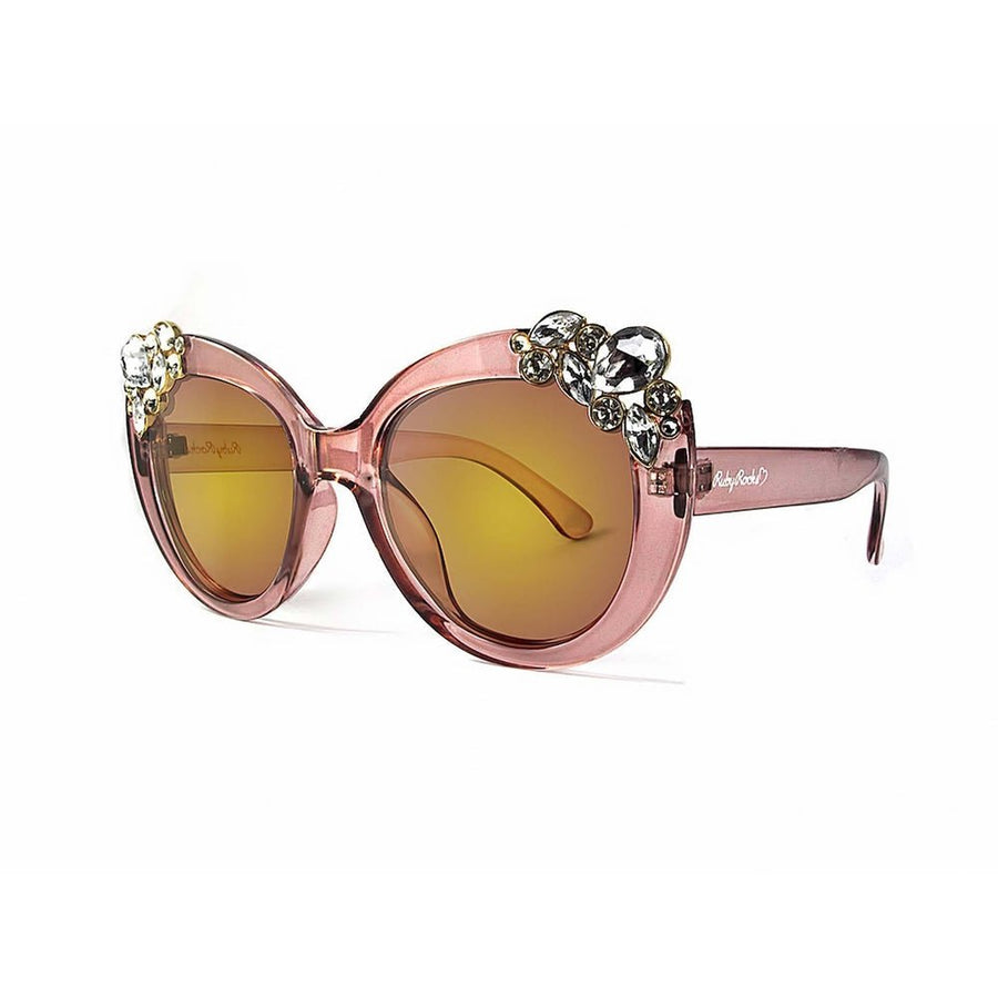 Ruby Rocks Ladies 'Dubai' Gem Detail Sunglasses In Crystal Pink RR38 - 2 - Fragrance London