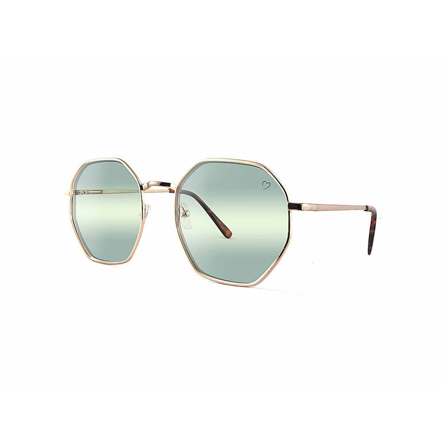 Ruby Rocks Metal 'Mustique' Angular Frame Sunglasses - Fragrance London