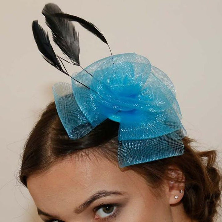 Ruby Rocks Perla Fascinator - Blue - Fragrance London
