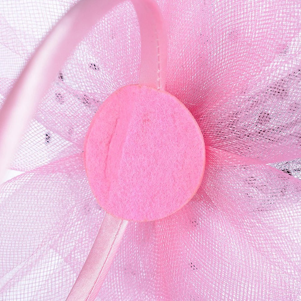Ruby Rocks Ria Fascinator - Pink - Fragrance London