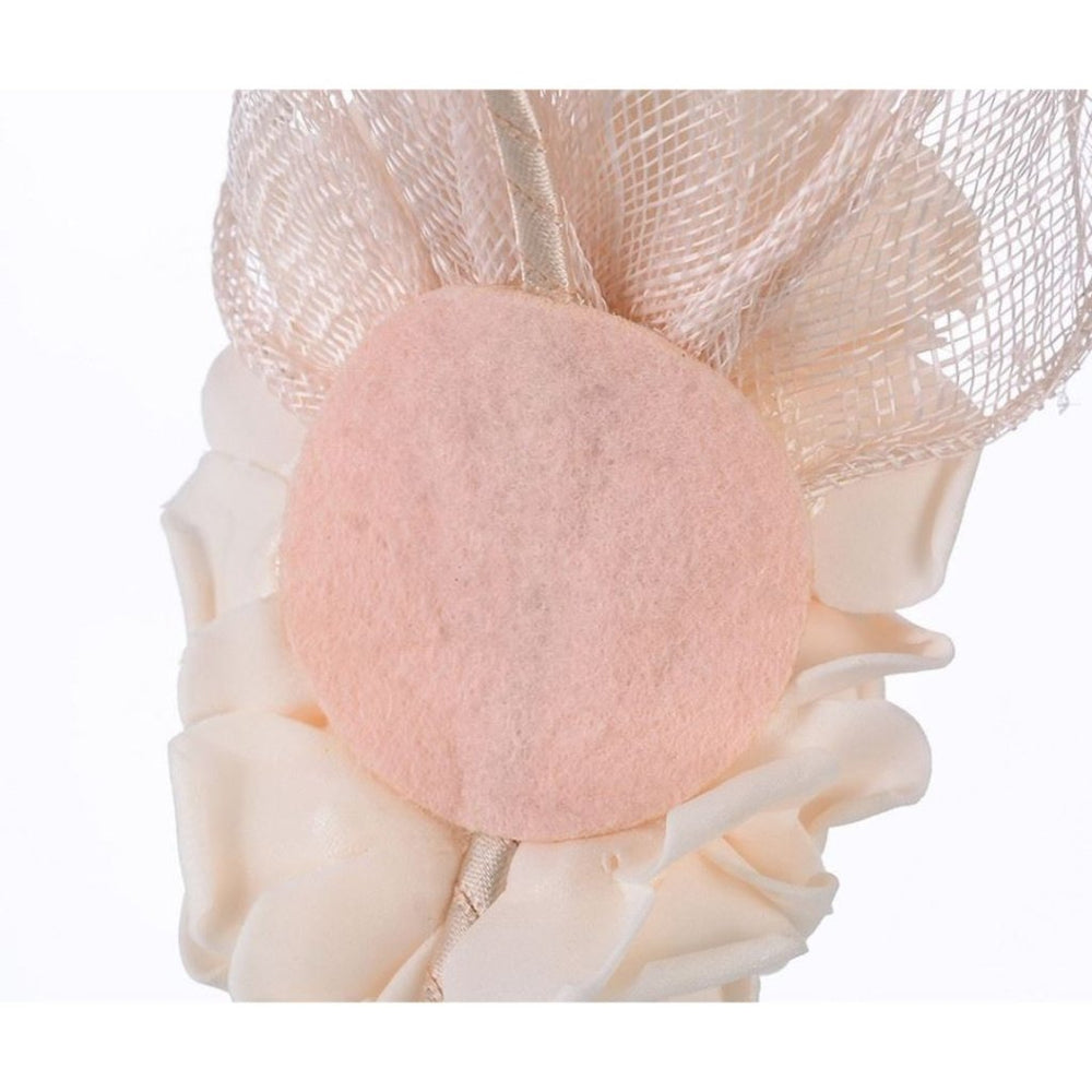 Ruby Rocks Rosita Fascinator - Pale Peach - Fragrance London