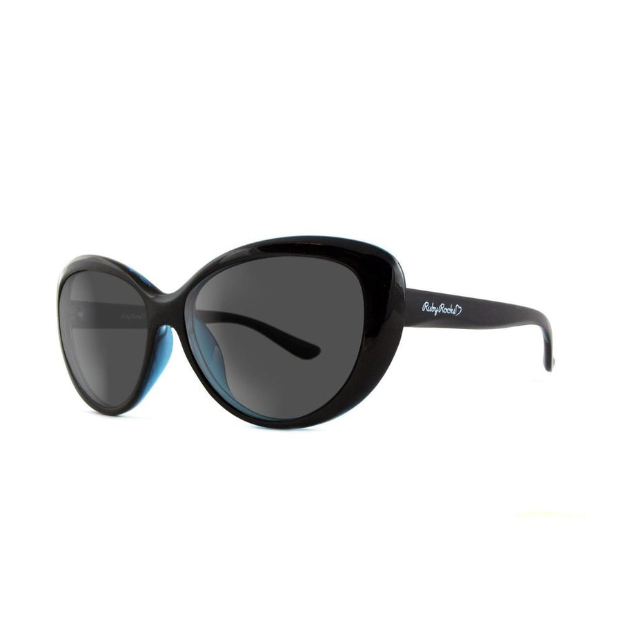 Ruby Rocks Sleek Sexy Cateye Sunglasses Two tone black and deep blue crystal RR08 - 2 - Fragrance London