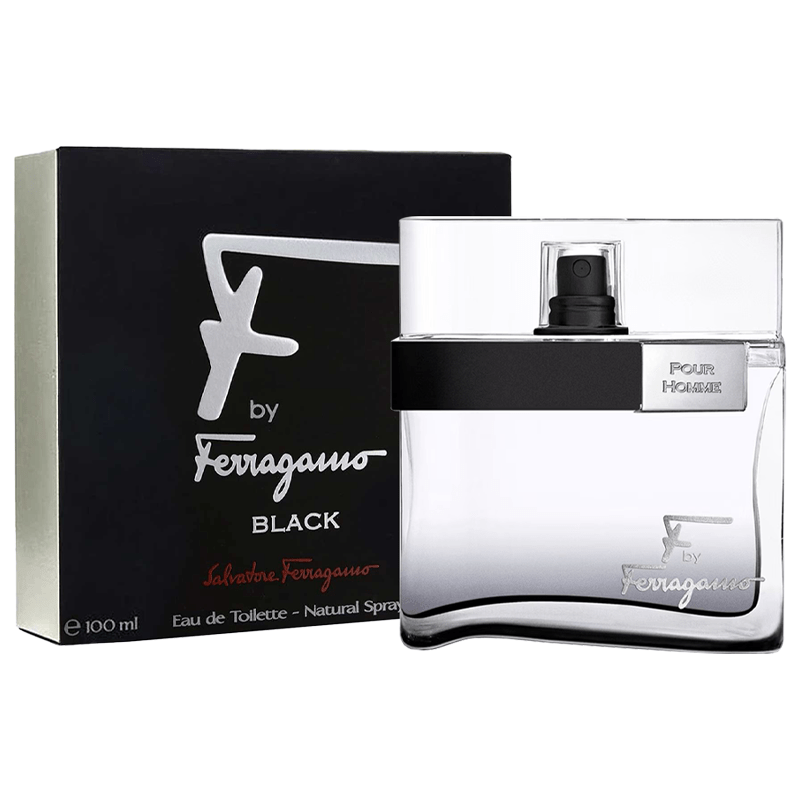 Salvatore Ferragamo F By Ferragamo Black Pour Homme Eau de Toilette Spray 100ml - Fragrance London