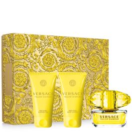 Versace Yellow Diamond Gift Set (Eau De Toilette Spray 50ml + Shower Gel 50ml + Body Lotion 50ml) - Fragrance London