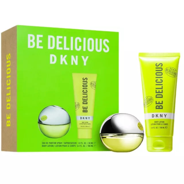 DKNY Be Delicious Gift Set (Eau De Parfum Spray 30ml + Body Lotion 100ml)