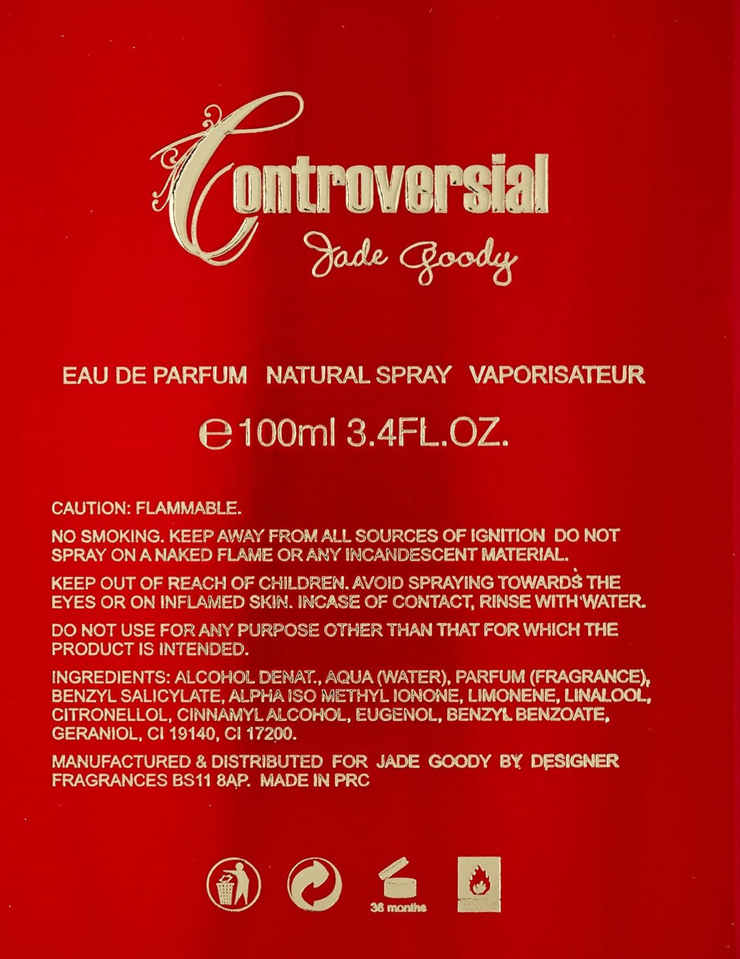 Jade Goody Controversial Eau de Parfum Spray 100ml