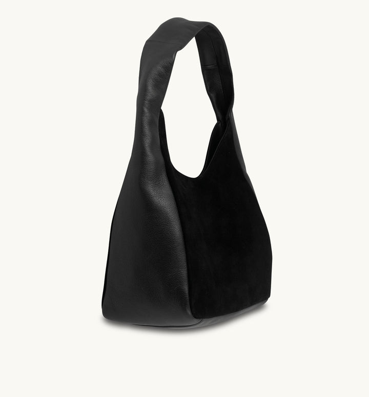 Apatchy London The Henry Leather And Suede Hobo Bag 