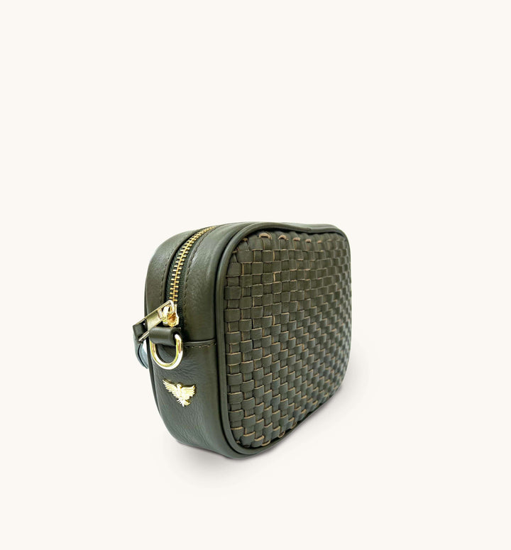 Apatchy London The Penelope Woven Leather Camera Bag