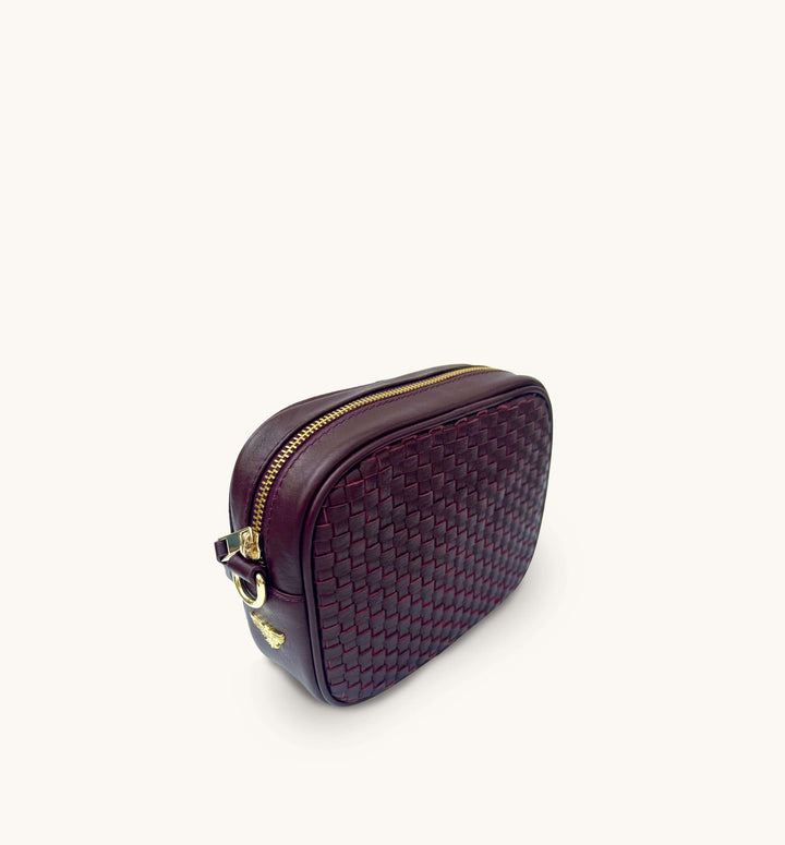 Apatchy London The Penelope Woven Leather Camera Bag