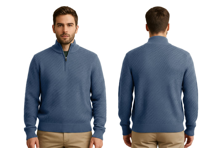 Cashmere Polo Club Atlas Men’s Half Zip Neck Jumper - 100% Cashmere