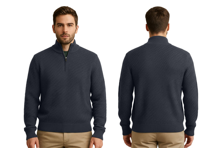 Cashmere Polo Club Atlas Men’s Half Zip Neck Jumper - 100% Cashmere