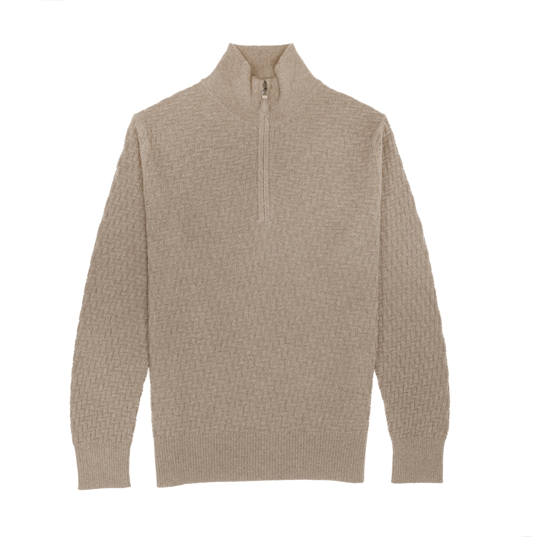 Cashmere Polo Club Atlas Men’s Half Zip Neck Jumper - 100% Cashmere