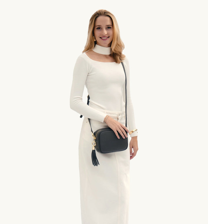 Apatchy London The Tassel Leather Crossbody Bag