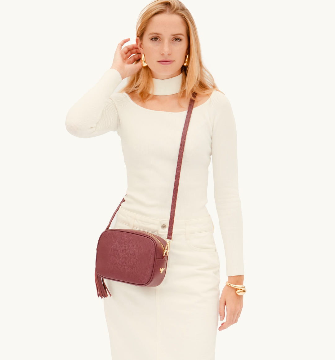 Apatchy London The Tassel Leather Crossbody Bag