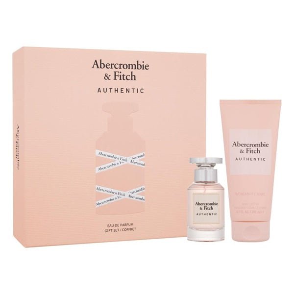 Abercrombie & Fitch Authentic Woman Gift Set (Eau De Parfum Spray 50ml + Body Lotion 200ml) - Fragrance London
