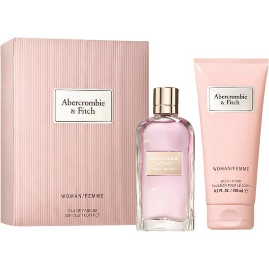 Abercrombie & Fitch First Instinct For Her Eau De Parfum Spray 100ml / Body Lotion 200ml - Fragrance London