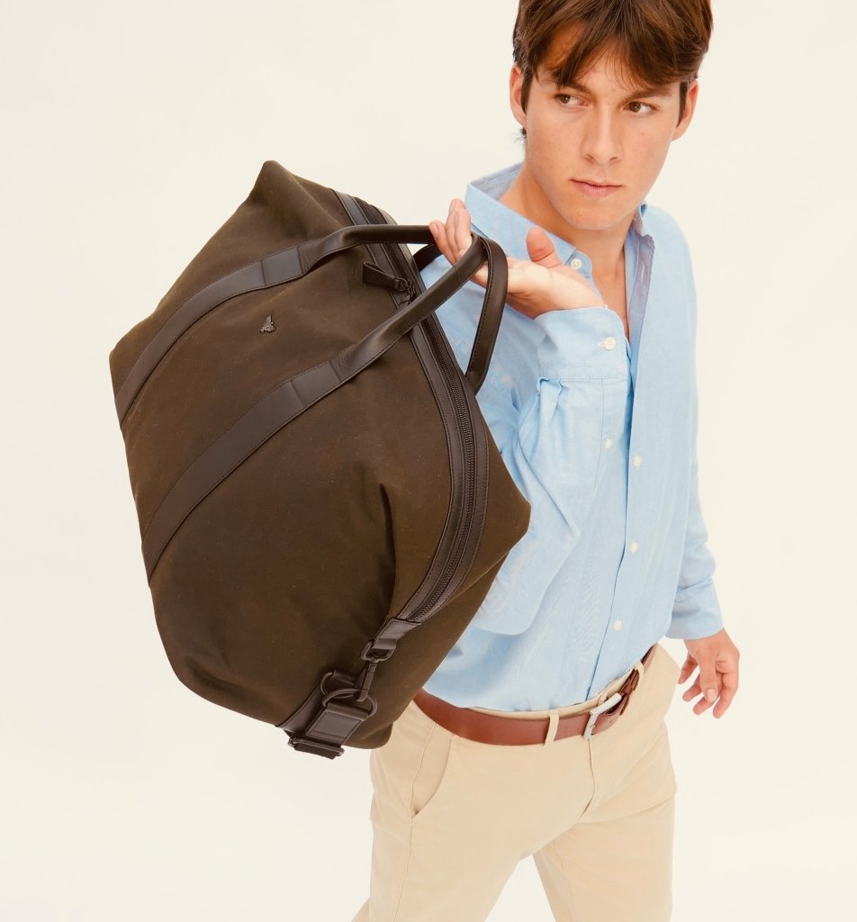 Apatchy London The Cavendish Waxed Canvas & Leather Weekender - Fragrance London