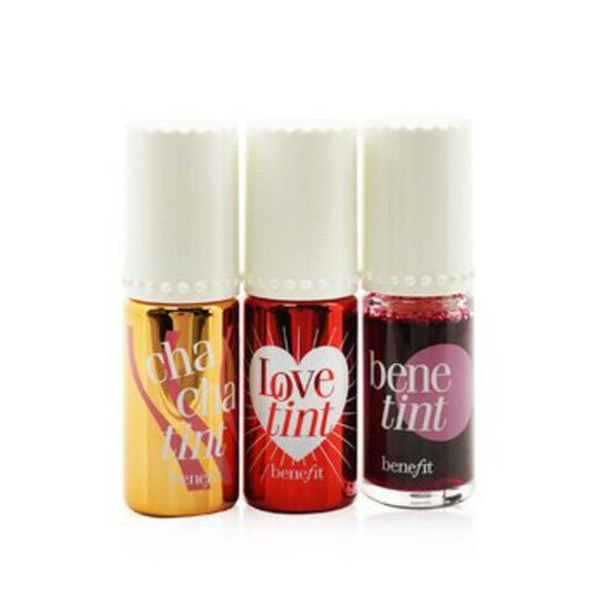 Benefit ChaChaTint Cheek & Lip Stain Trio Set (Orange 6ml + Red 6ml + Fiery Red 6ml) - Fragrance London