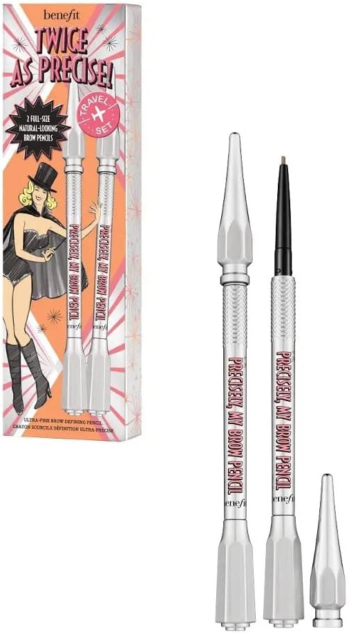 Benefit Precisely My Brow Pencil Duo Set (Shade 3 Warm Light Brown – 2x0.08g) - Fragrance London