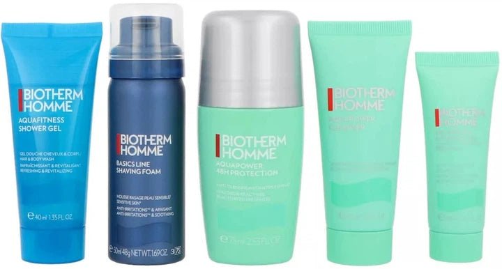 Biotherm Aquapower Set (Cleanser 40ml + Shower Gel 40ml + Shaving Foam 50ml + Deodorant 75ml + Advanced Gel 20ml) - Fragrance London
