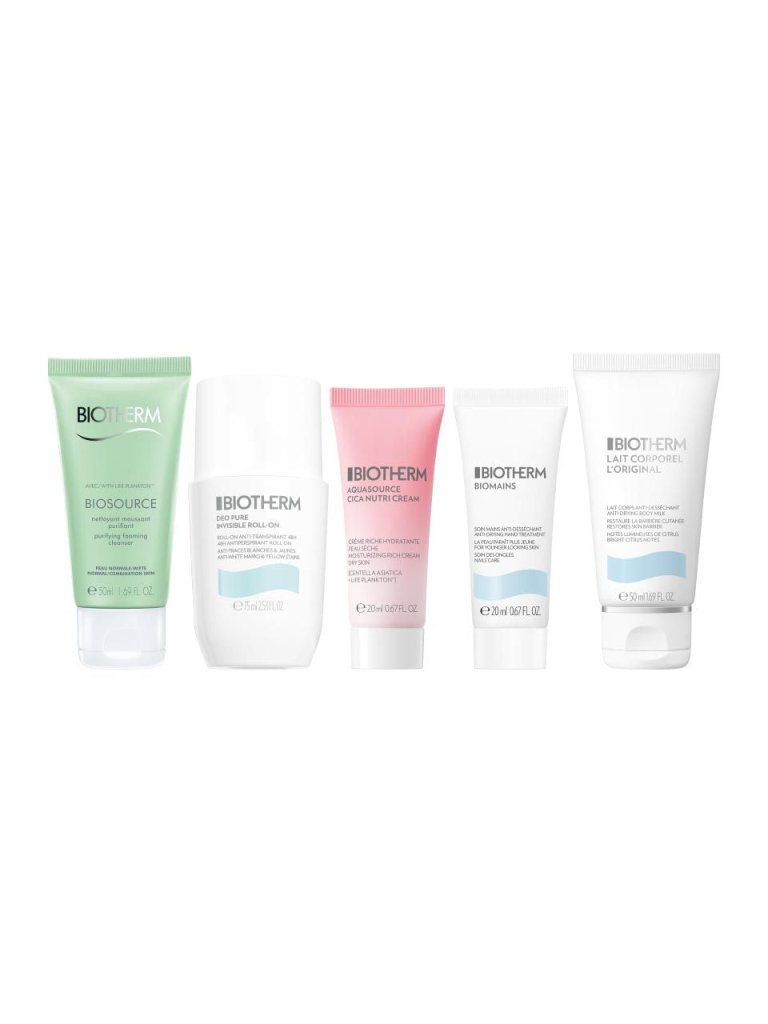 Biotherm Aquasource Set (Deodorant Roll - On 75ml + Foaming Cleanser 50ml + Biomains 20ml + Lait Corporel 50ml + Nutri Cream 20ml) - Fragrance London