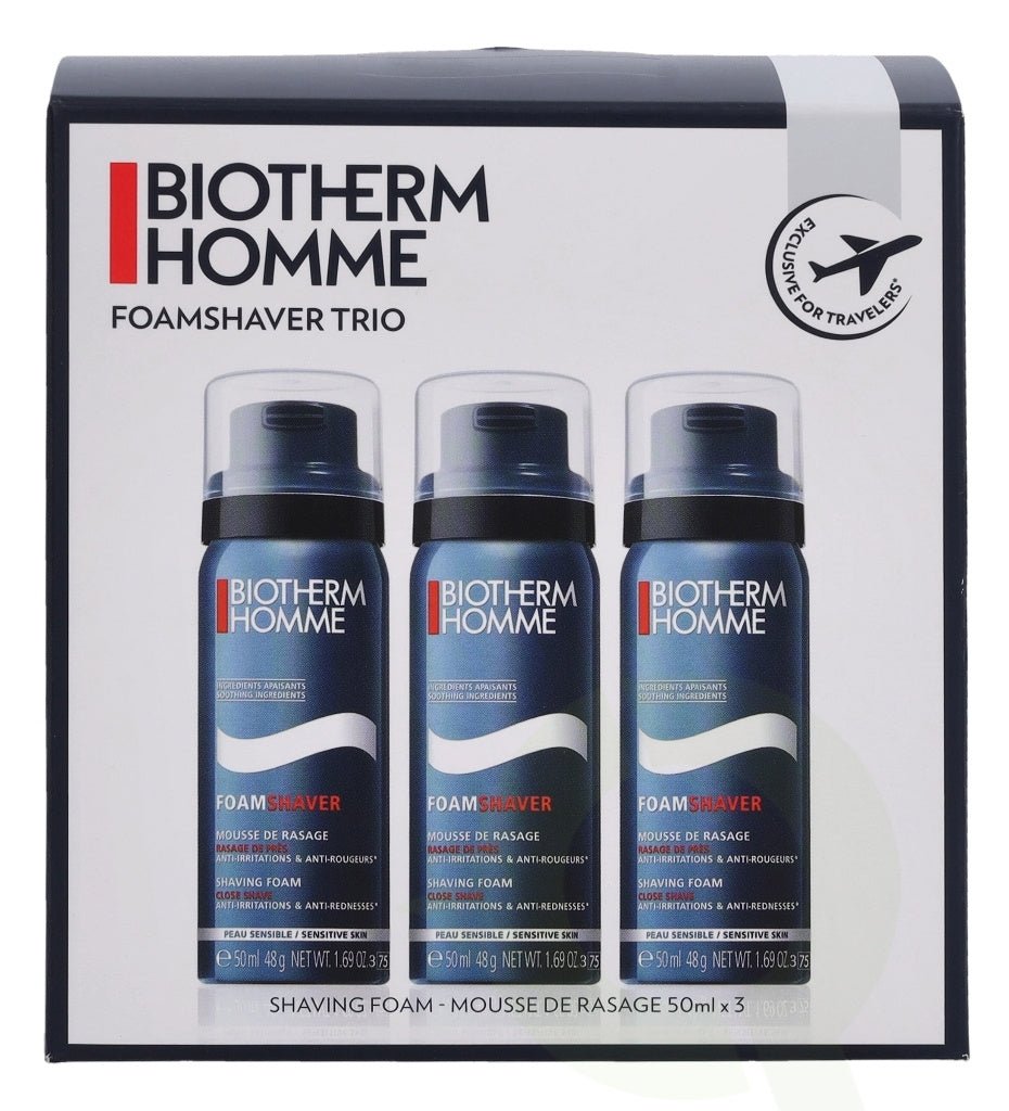 Biotherm Homme Sensitive Shaving Foam (3 x 50ml) - Fragrance London