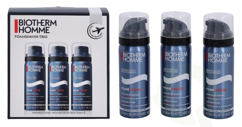 Biotherm Homme Sensitive Shaving Foam (3 x 50ml) - Fragrance London