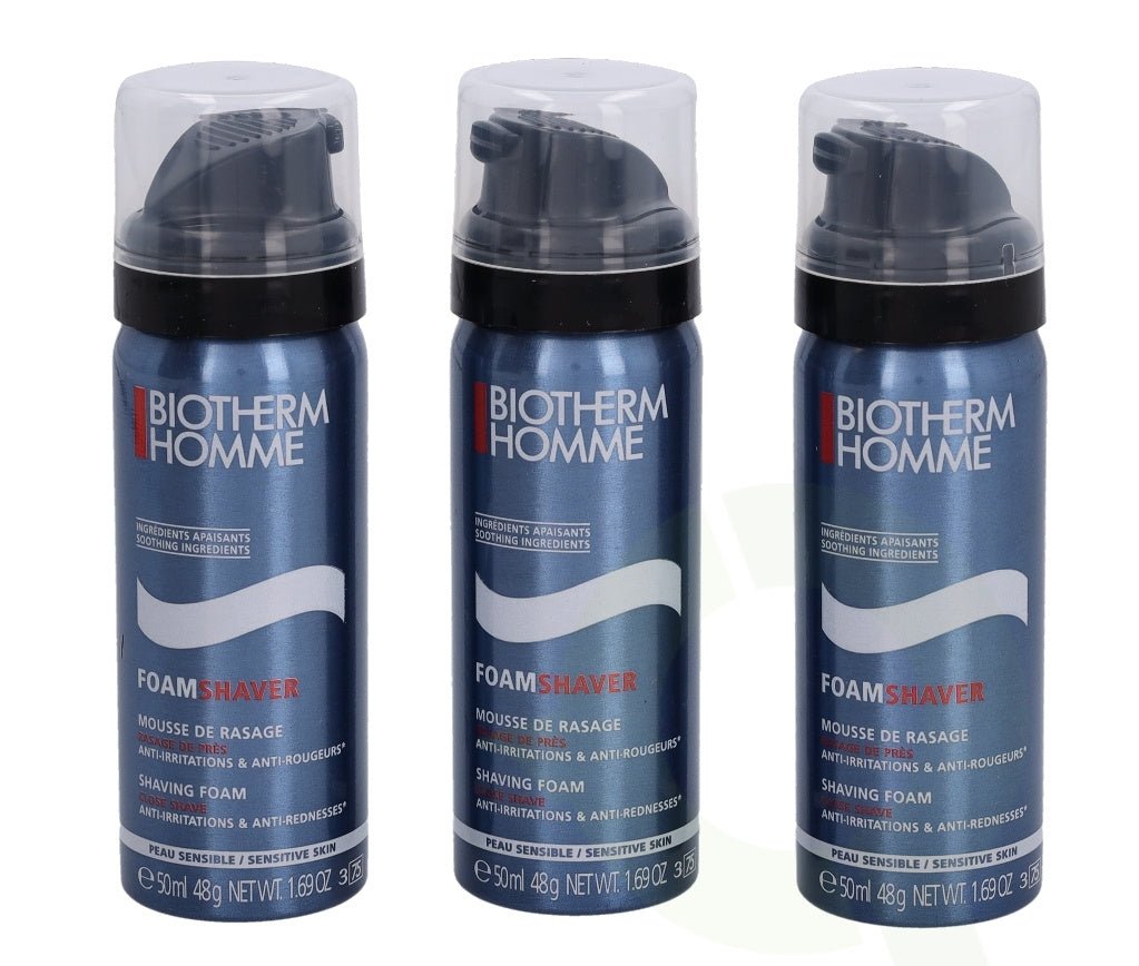 Biotherm Homme Sensitive Shaving Foam (3 x 50ml) - Fragrance London