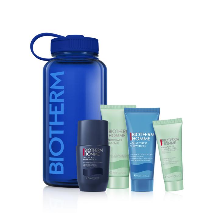 Biotherm Homme Set (Aquapower Advanced Gel 20ml + Aquapower Cleanser 40ml + Aquafitness Shower Gel 40ml + Day Control 48 Protection Roll - On 75ml) - Fragrance London