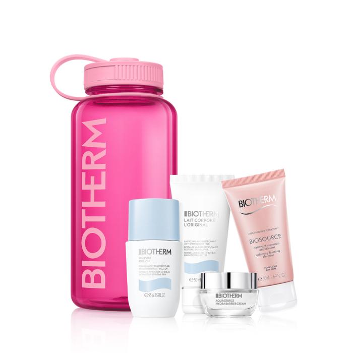 Biotherm Set (Deo Pure Deodorant Roll - On 50ml + Lait Corporel Anti - Drying Body Milk 50ml + Biosource Cleanser 50ml + Barrier Day Cream 15ml) - Fragrance London