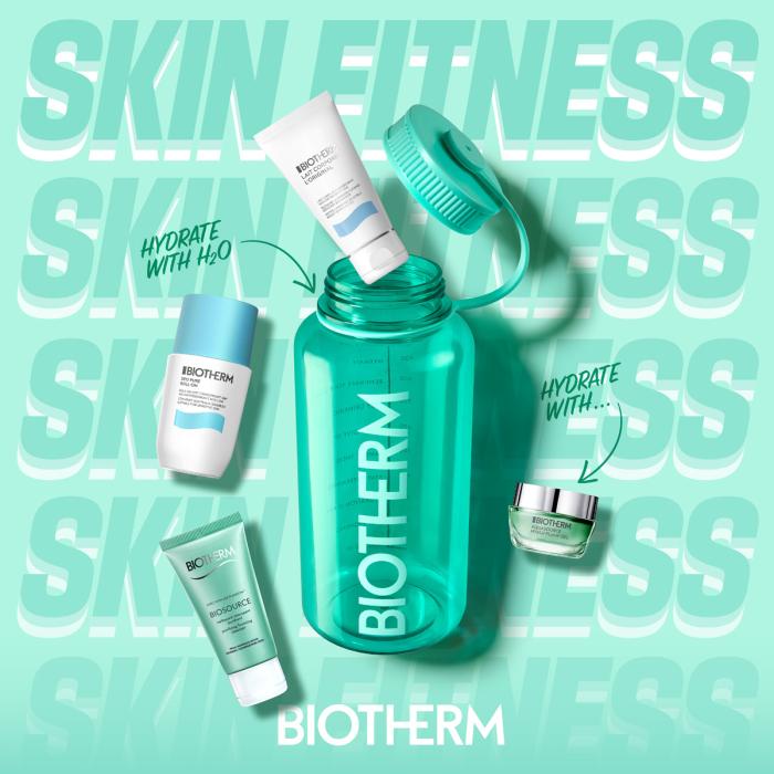 Biotherm Set (Deo Pure Deodorant Roll - On 75ml + Lait Corporel Body Milk 50ml + Cleanser 50ml + Aquasource Hyalu Plump Gel 15ml) - Fragrance London