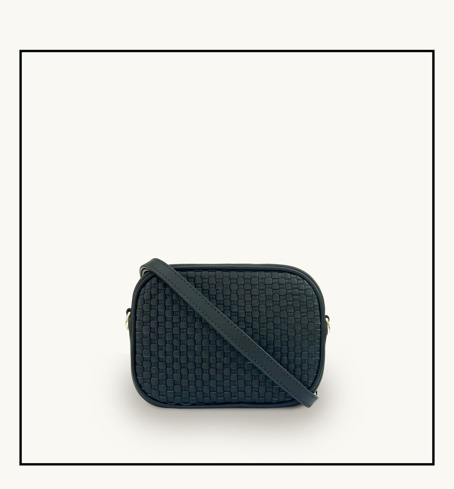 Apatchy London The Penelope Woven Leather Camera Bag