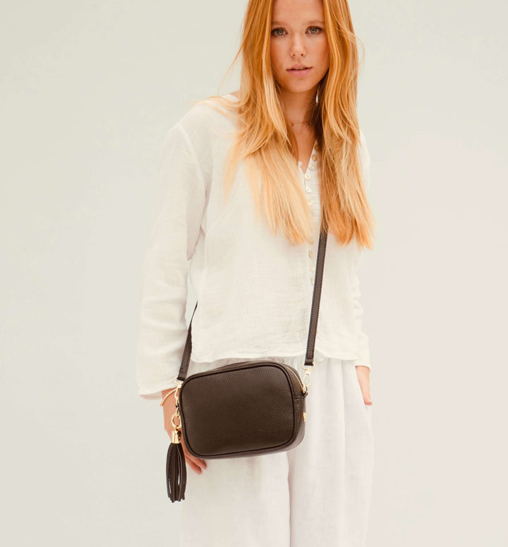 Apatchy London The Tassel Leather Crossbody Bag