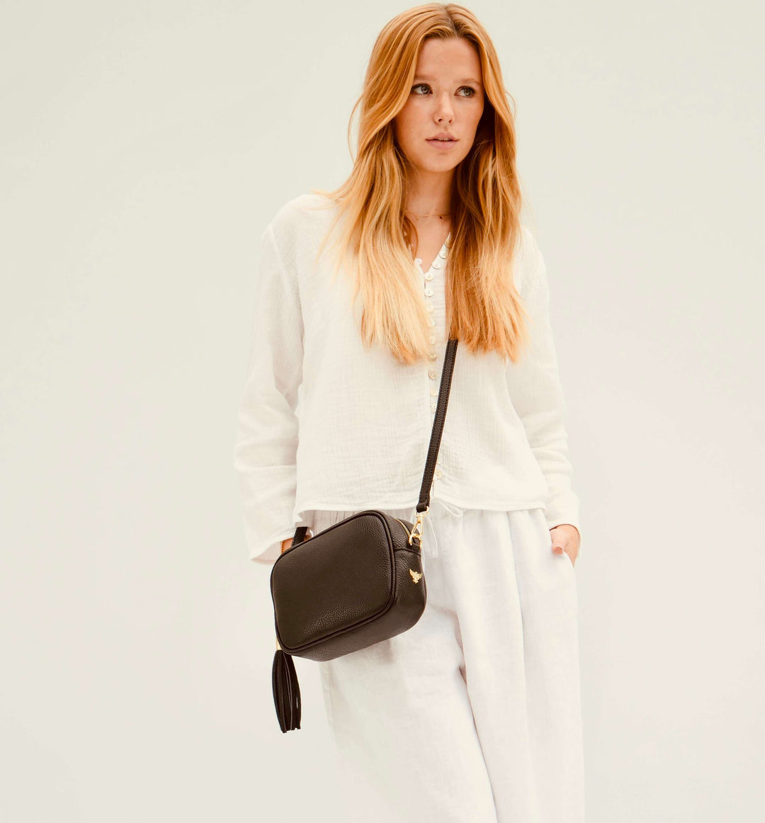 Apatchy London The Tassel Leather Crossbody Bag