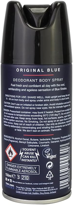 Blue Stratos Deodorant Body 150ml - Fragrance London
