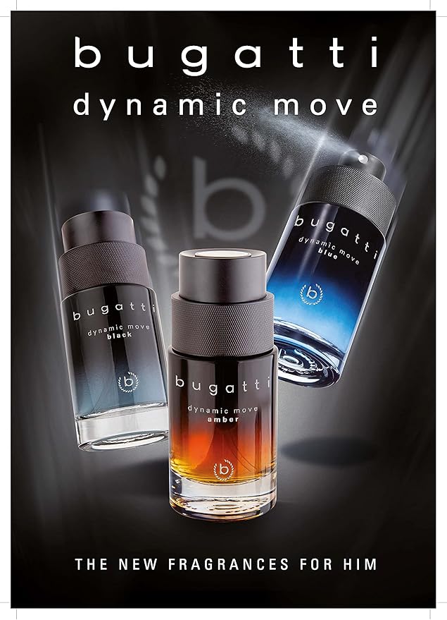 Bugatti Dynamic Move Black Eau de Toilette Spray - 100ml